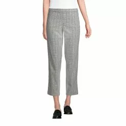 Lands' End Women's Tall Mid Rise Pull On Chino Crop Pants