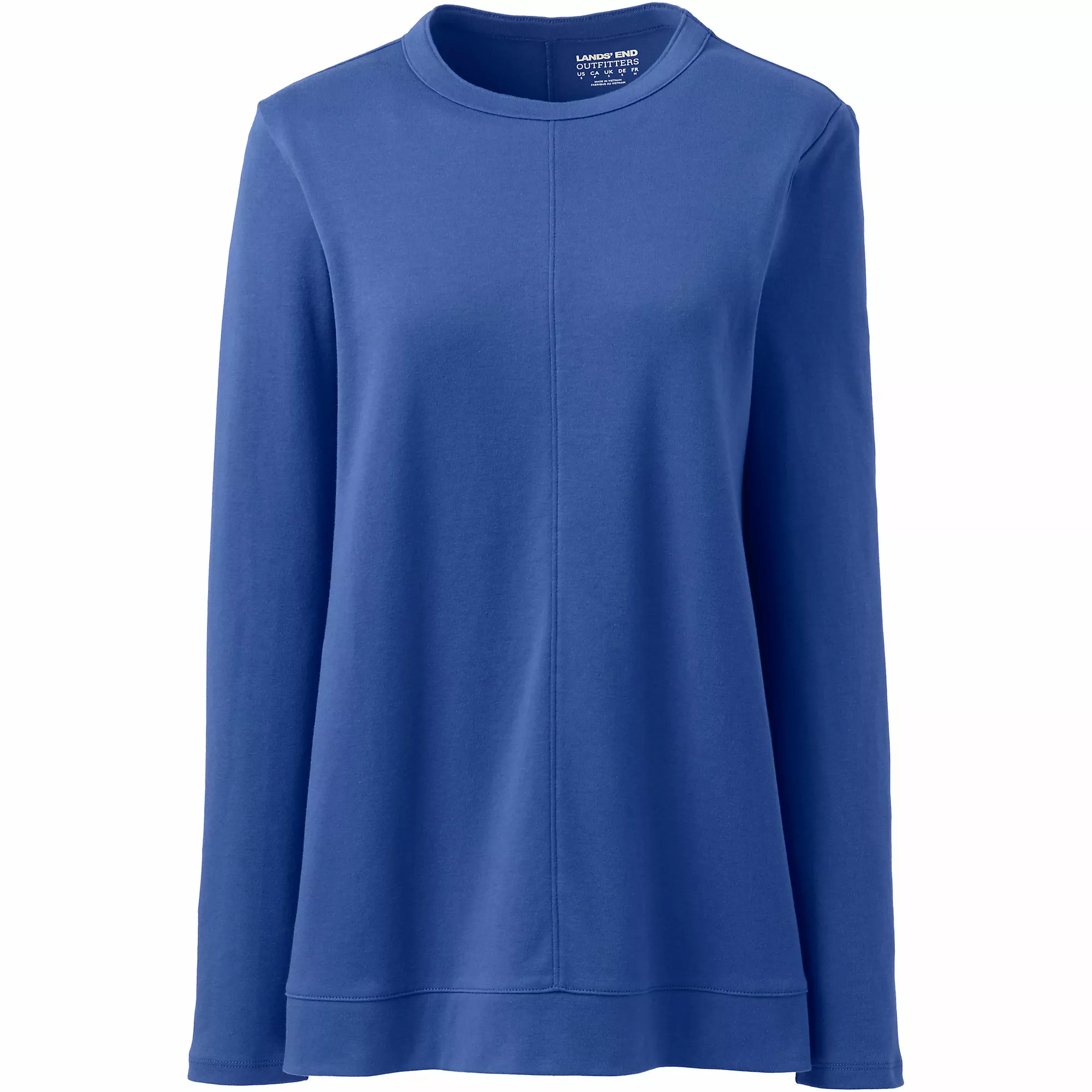 Lands' End Women's Cotton Polyester Long Sleeve Open Crew Neck Tunic - Image 2
