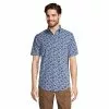 Lands' End Men's Short Sleeve Button Down Chambray Traditional Fit Shirt