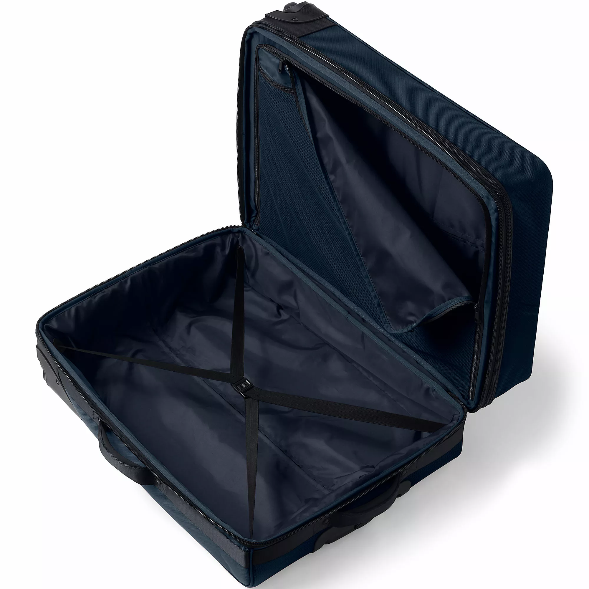 Lands' End Travel Checked Rolling Luggage Bag - Image 4