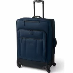 Lands' End Travel Checked Rolling Luggage Bag