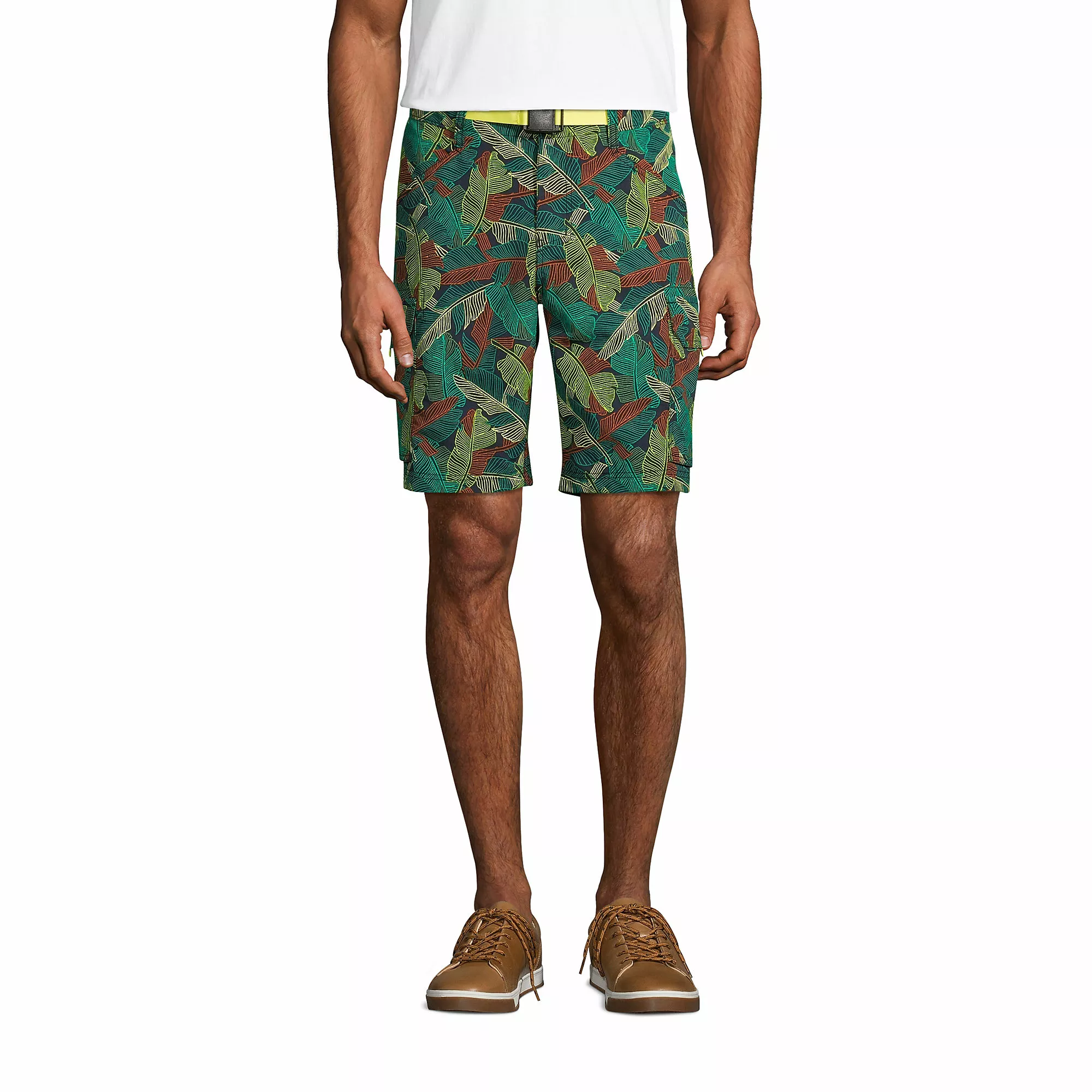 Lands' End Men's 9" Outrigger Quick Dry Cargo Swim Trunks With No Liner