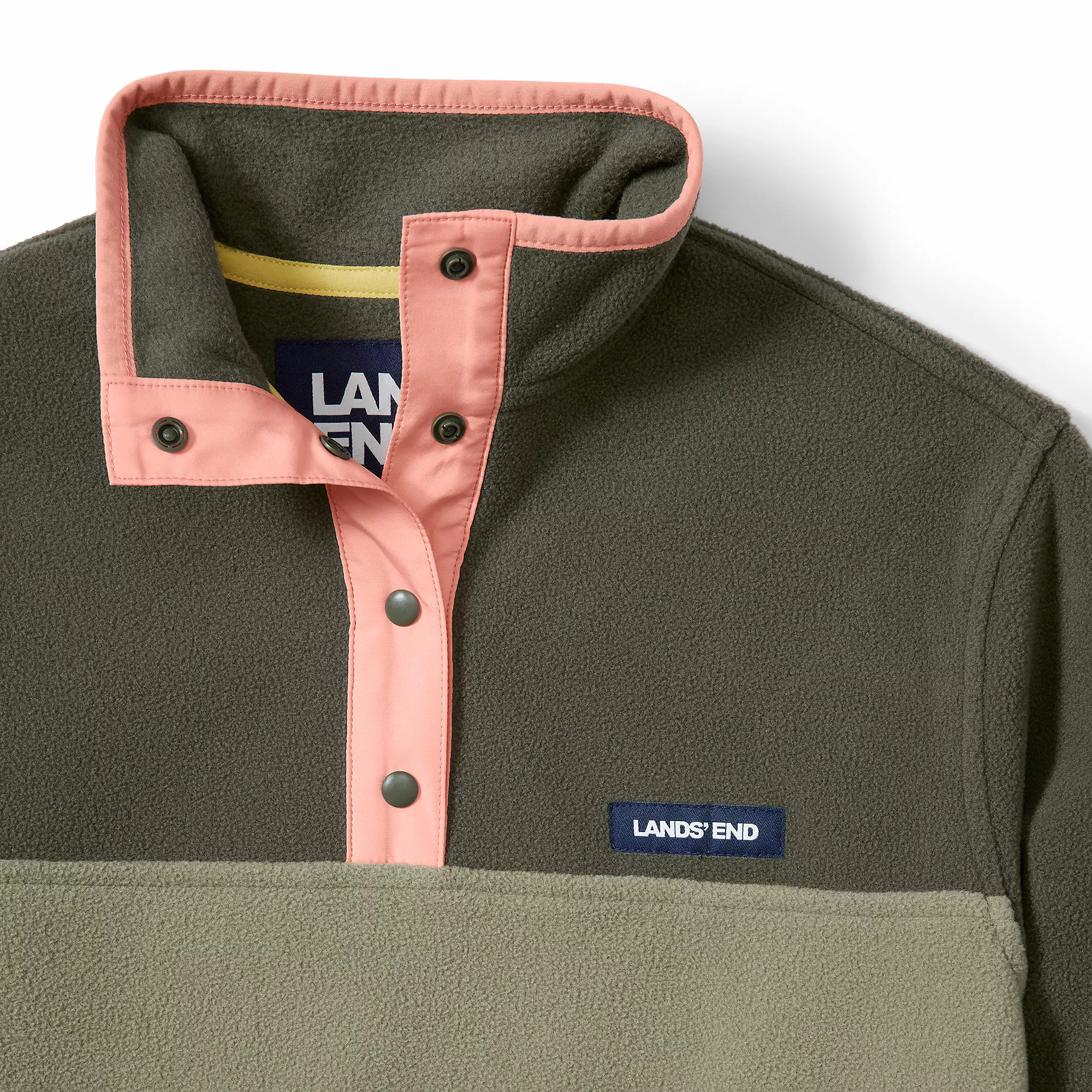 Lands' End Women's Heritage Fleece Snap Neck Pullover - Image 6