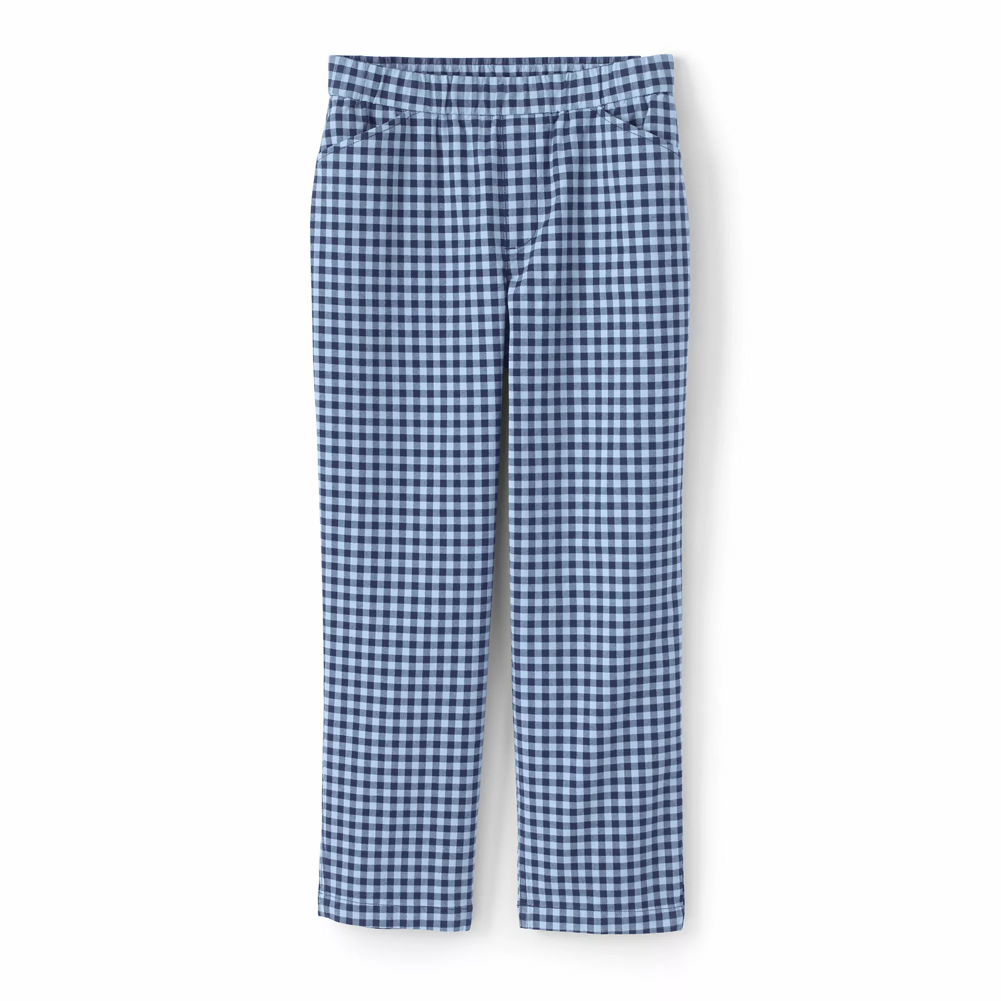 Lands' End Women's Mid Rise Curvy Pull On Chino Crop Pants - Image 5