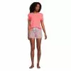 Lands' End Women's Knit Pajama Short Set Short Sleeve T-Shirt And Shorts