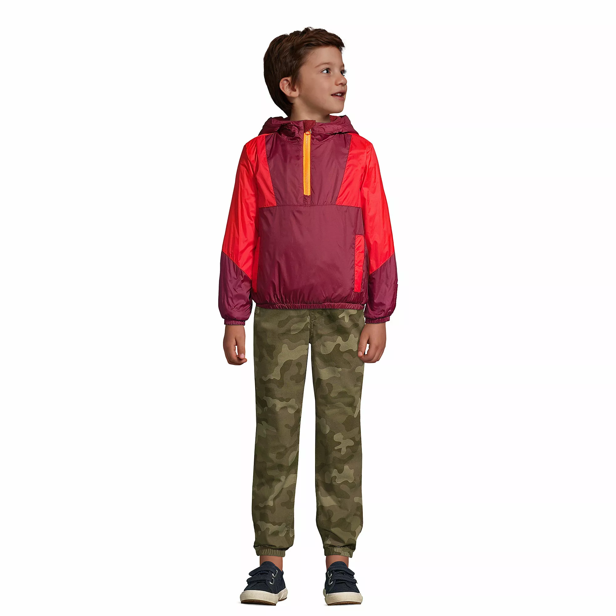 Lands' End Kids Active Fleece Lined Pullover Jacket - Image 4