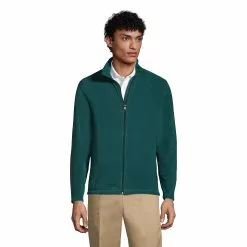 Lands' End Men's Full-Zip Mid-Weight Fleece Jacket