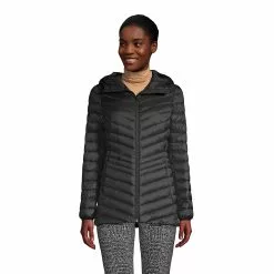 Lands' End Women's Ultralight Packable Down Long Jacket