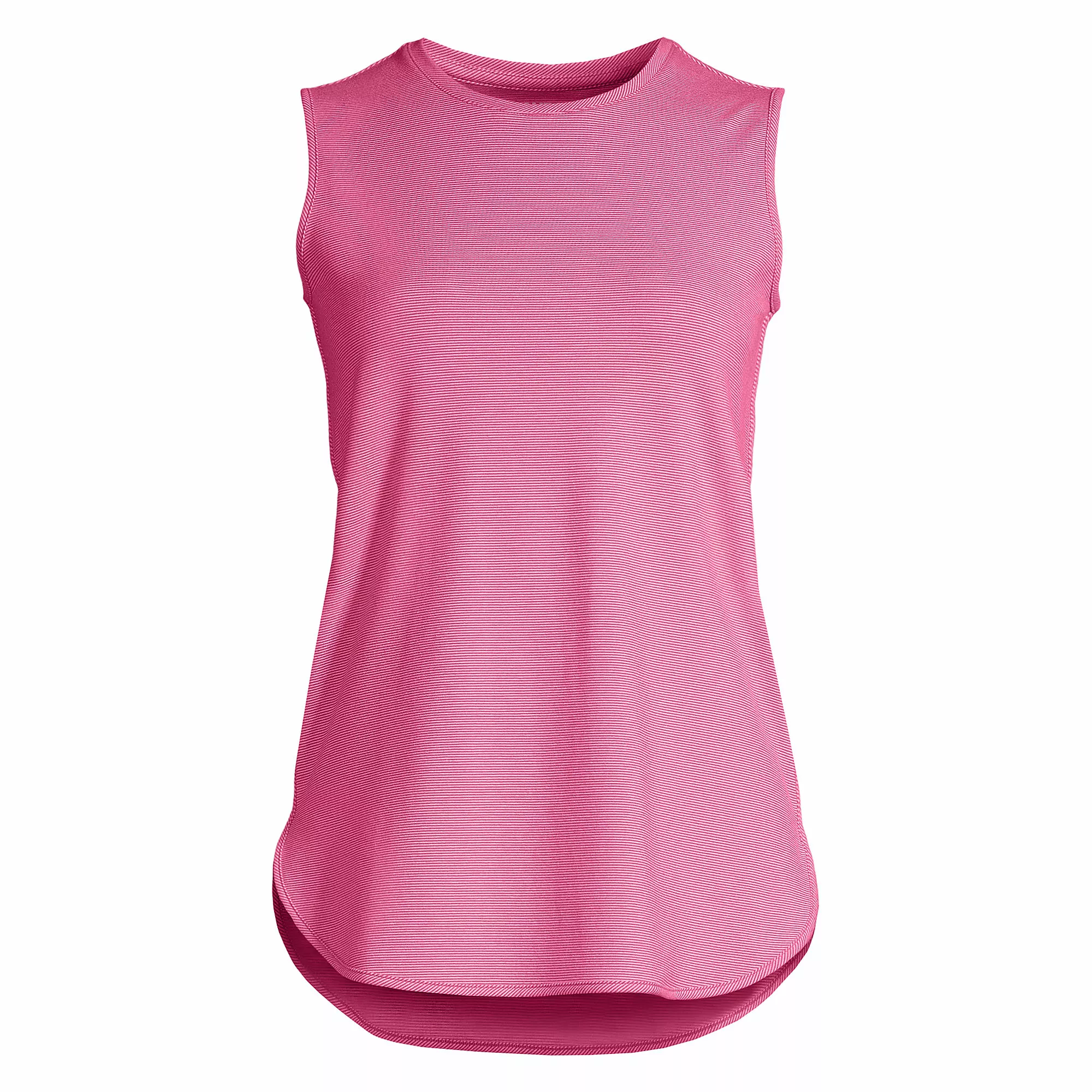 Lands' End Women's Plus Size Moisture Wicking UPF Sun Crewneck Tunic Tank Top - Image 2