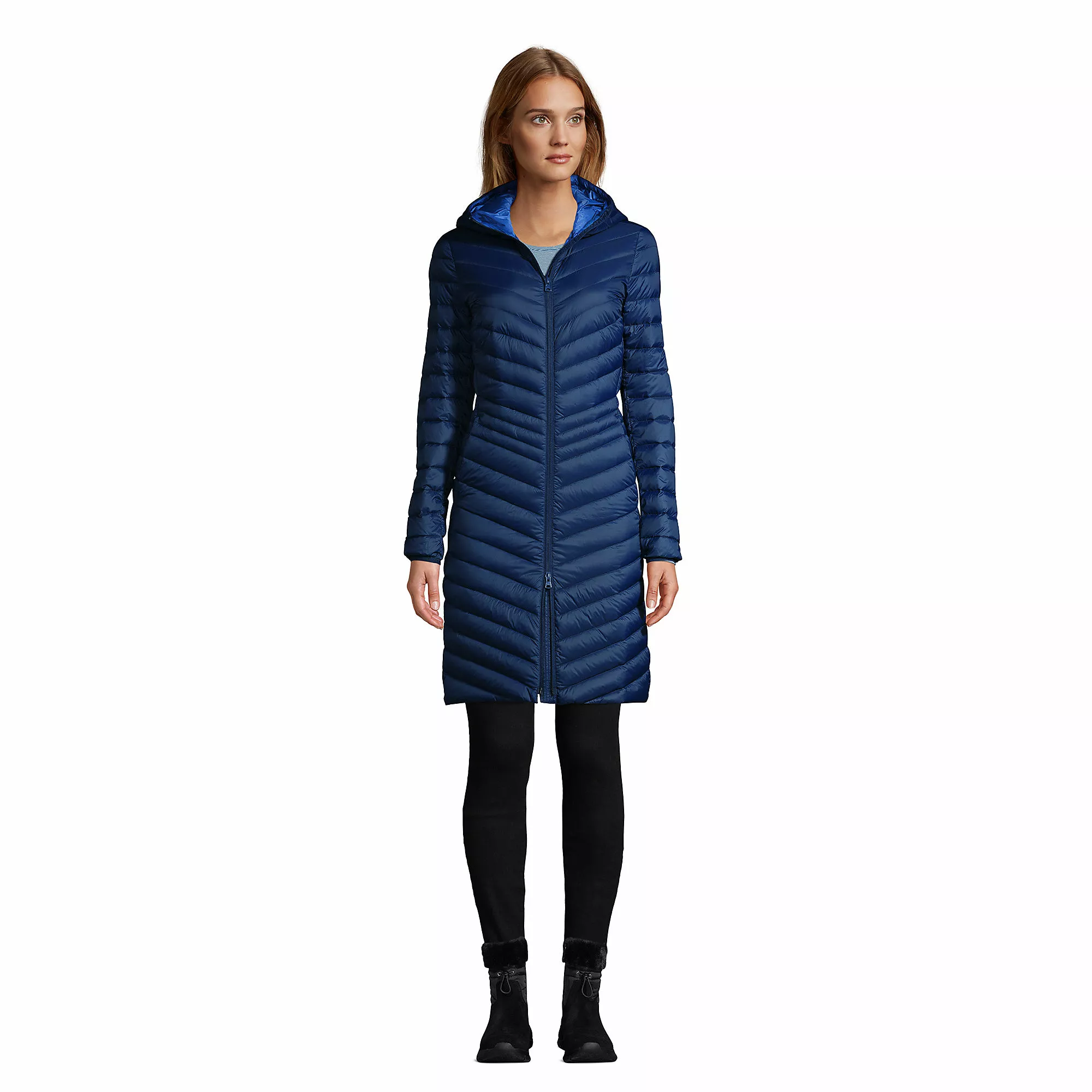 Lands' End Women's Ultralight Packable Down Coat - Image 4