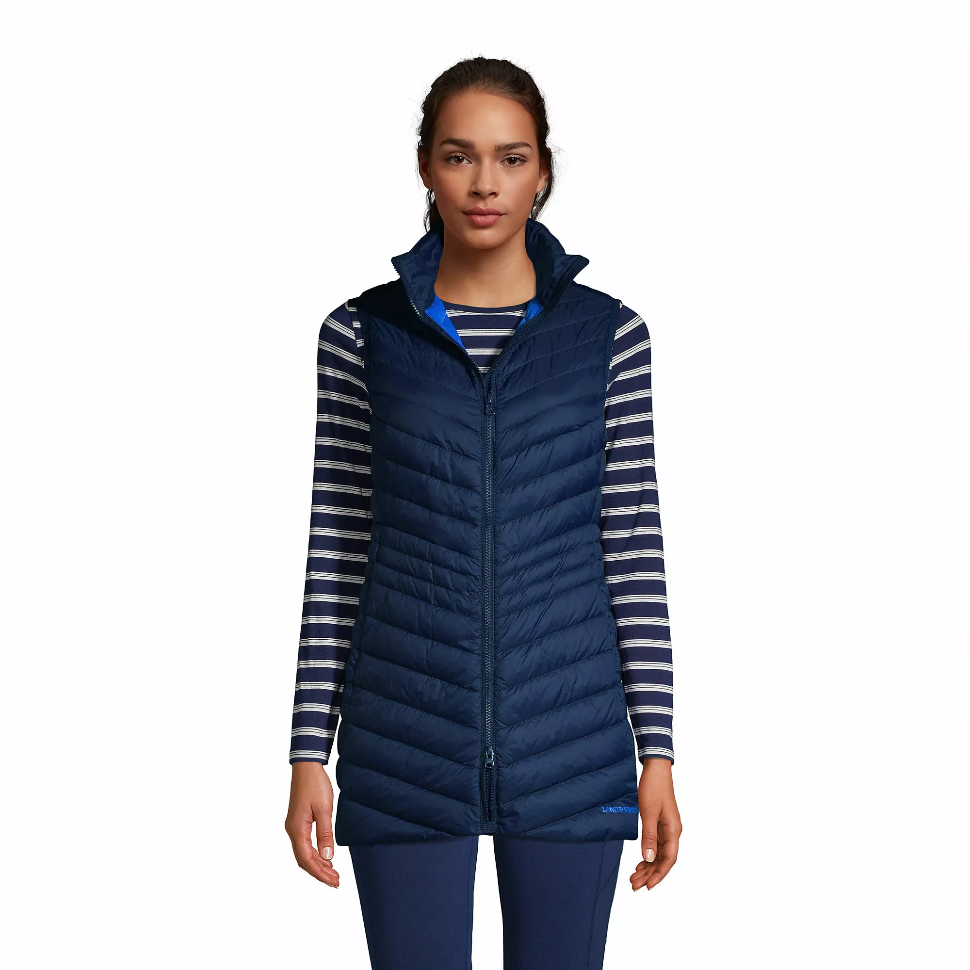 Lands' End Women's Ultralight Packable Down Long Vest