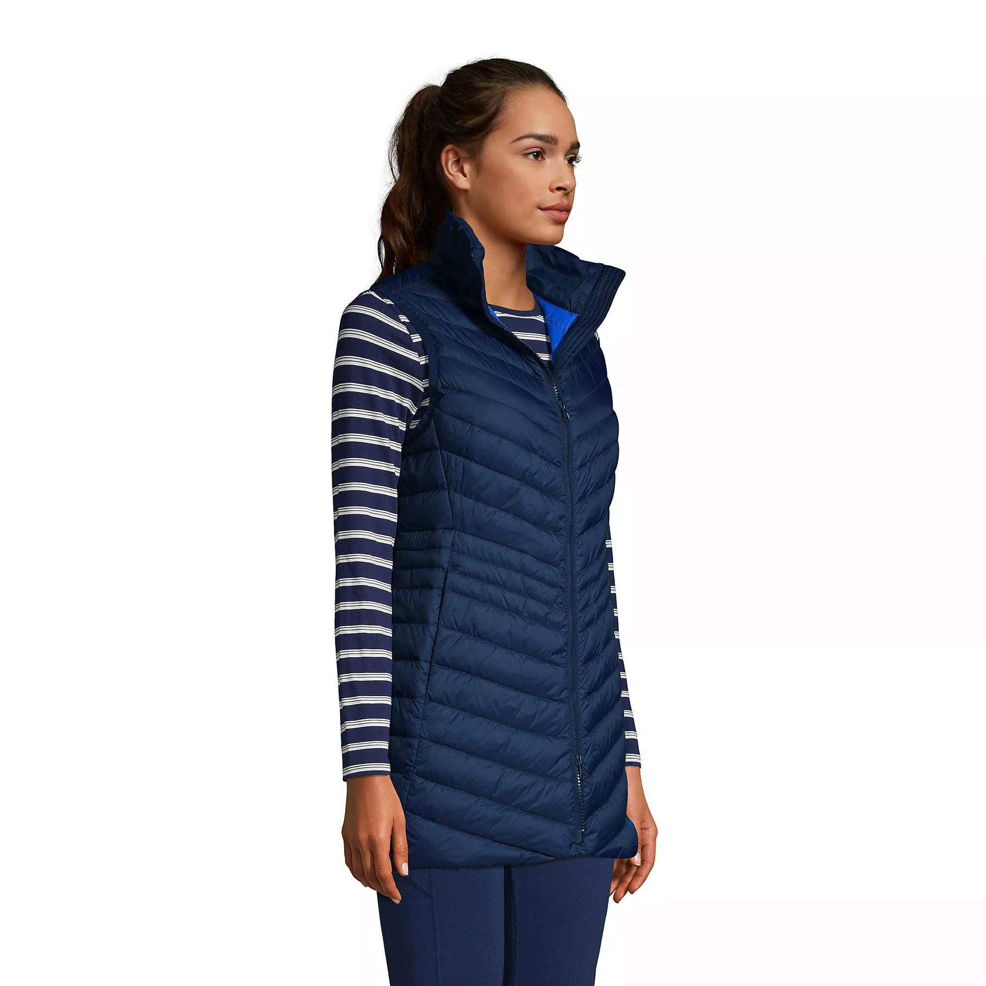 Lands' End Women's Ultralight Packable Down Long Vest - Image 3