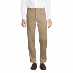 Lands' End Men's Tailored Fit Plain Front Chino Pants