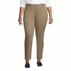 Lands' End Women's Plus Size Slim Leg Chino Pants