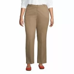 Lands' End Women's Plus Size Straight Leg Chino Pants