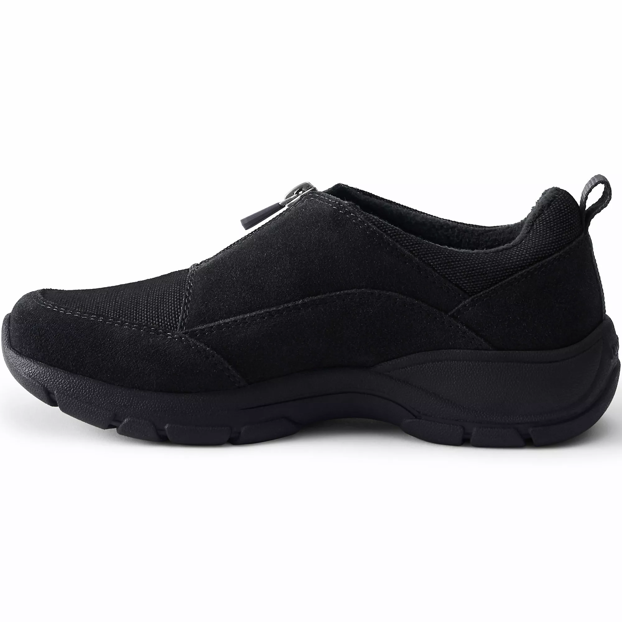 Lands' End Women's All Weather Insulated Suede Leather Zip Moc Shoes - Image 3