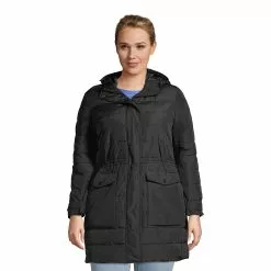 Lands' End Women's Plus Size Thermoplume Down Alternative Parka