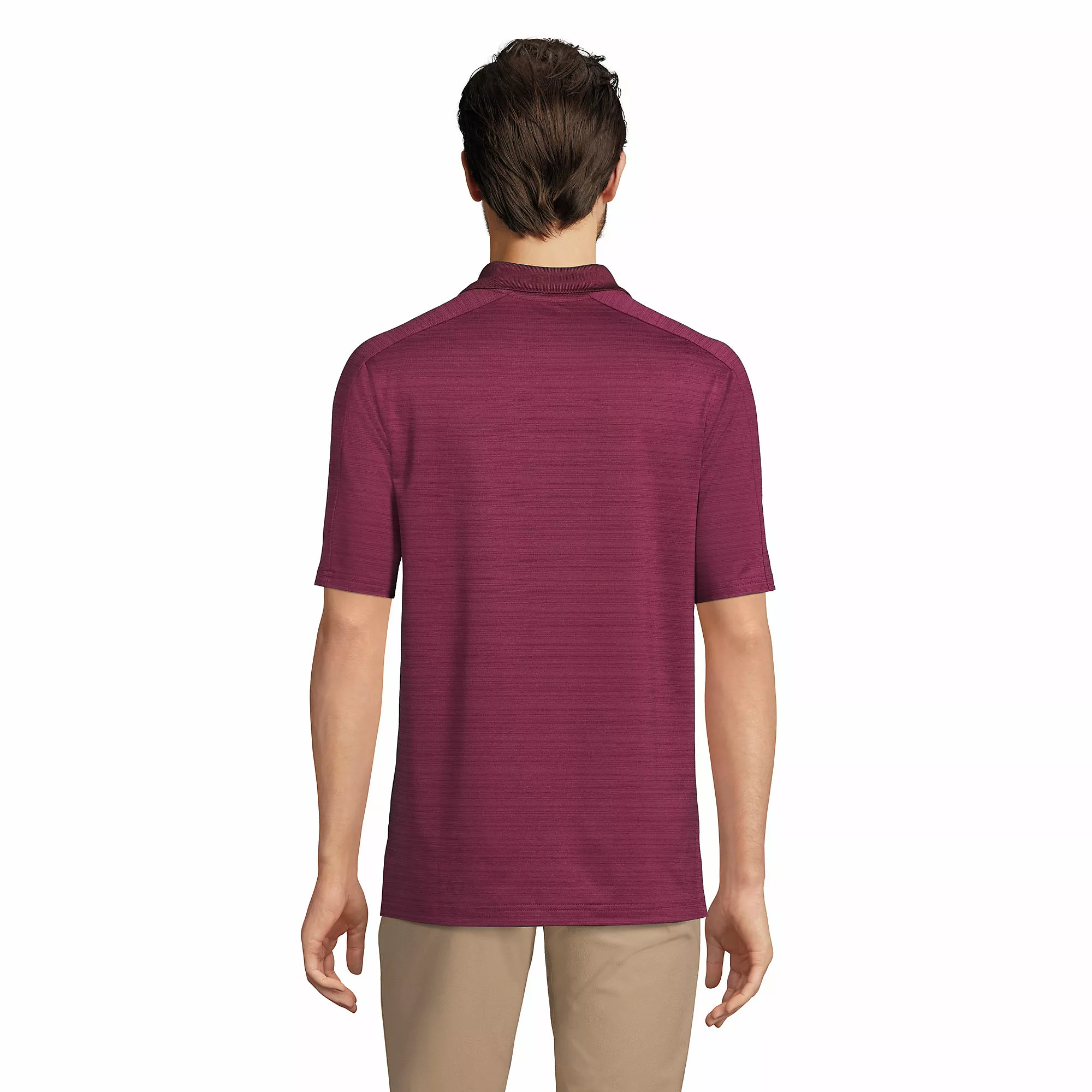 Lands' End Men's Rapid Dry Tonal Stripe Polo Shirt - Image 2