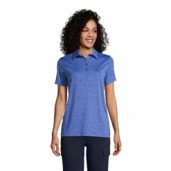 Lands' End Women's Rapid Dry Space Dye Polo Shirt