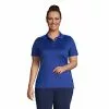 Lands' End Women's Big Rapid Dry Tonal Stripe Polo Shirt