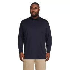 Lands' End Men's Big And Tall Super Soft Supima Turtleneck
