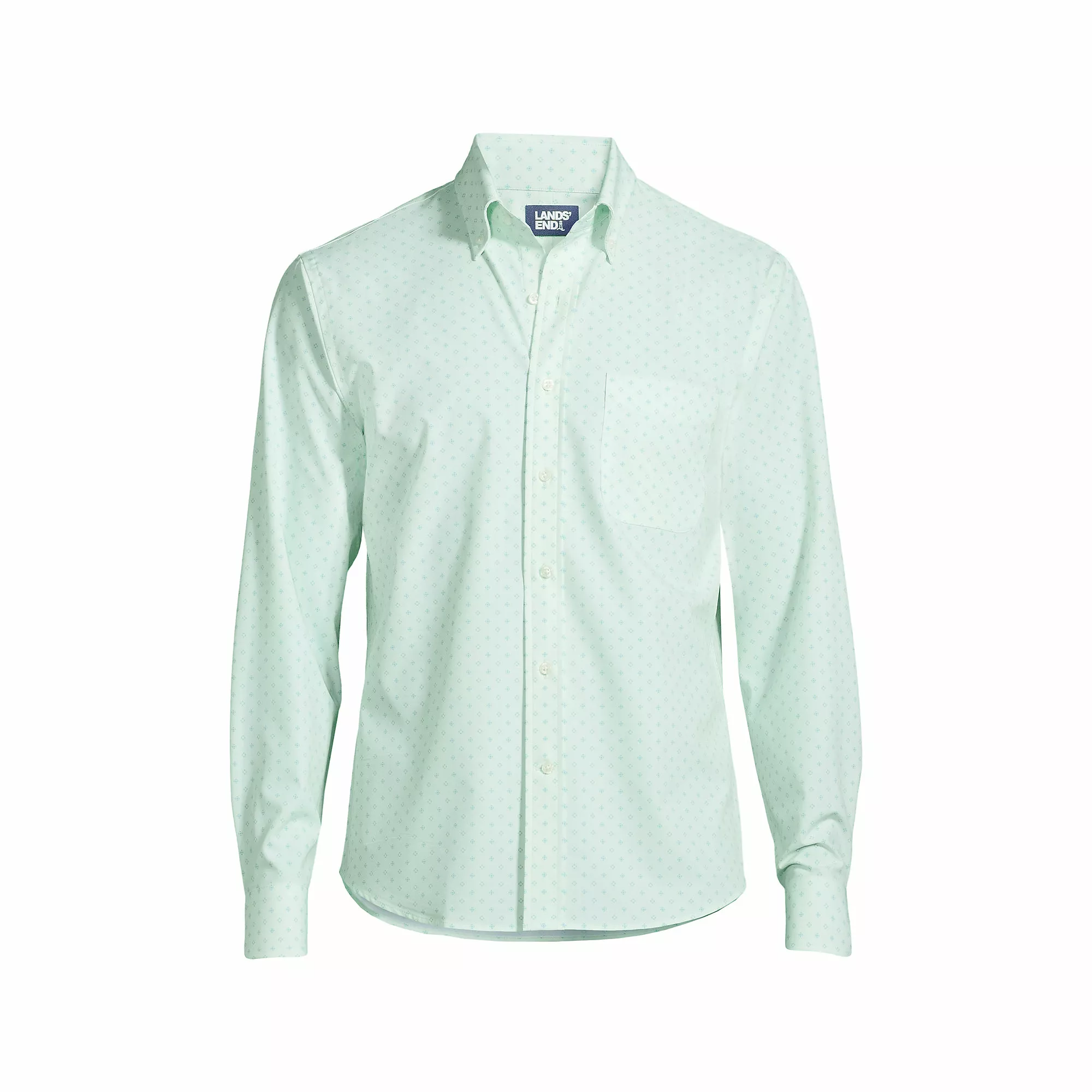 Lands' End Men's Traditional Fit Stretch Commuter Dress Shirt - Image 2