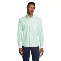 Lands' End Men's Traditional Fit Stretch Commuter Dress Shirt