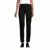 Lands' End Women's High Rise Straight Leg Ankle Jeans Black