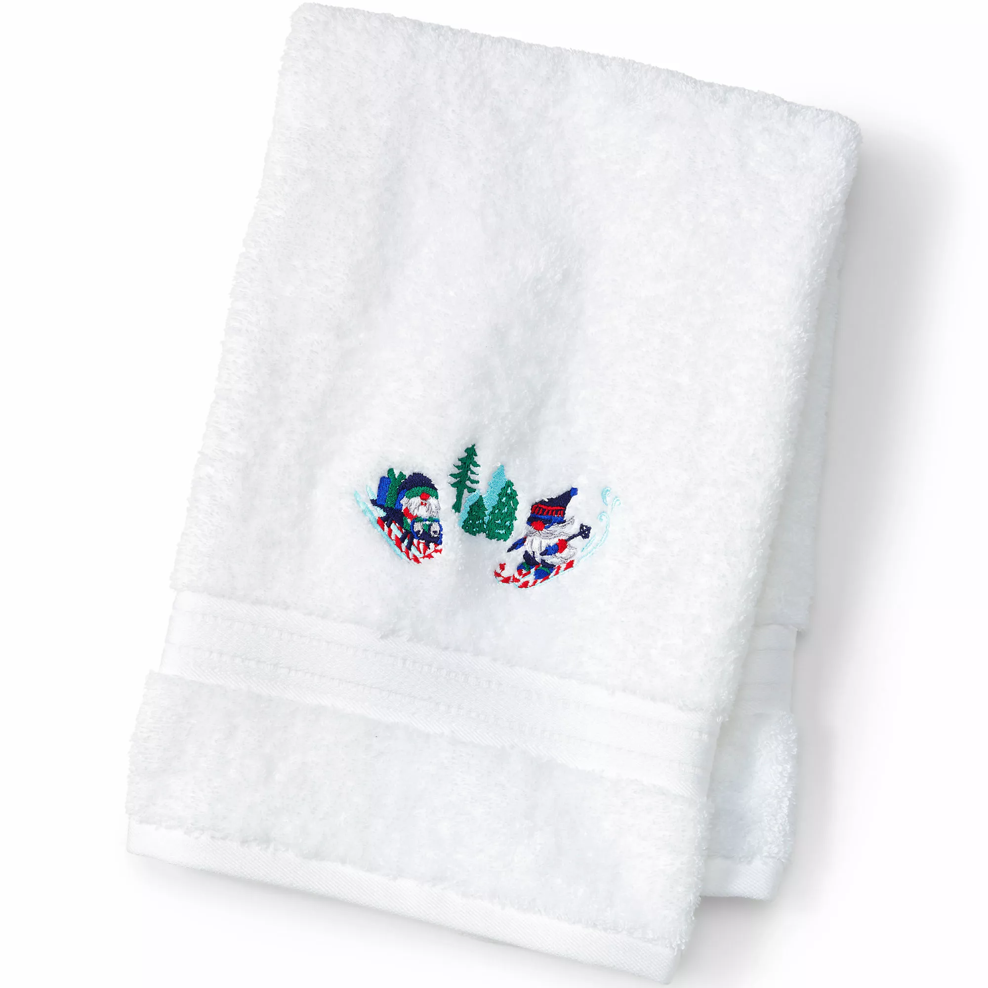 Lands' End Premium Supima Cotton Embroidered Hand Towel - Image 2