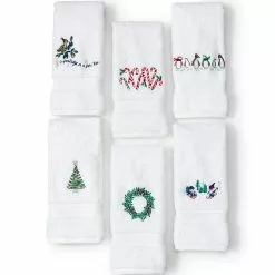 Lands' End Premium Supima Cotton Embroidered Hand Towel