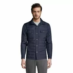 Lands' End Men's Quilted Shirt Jacket