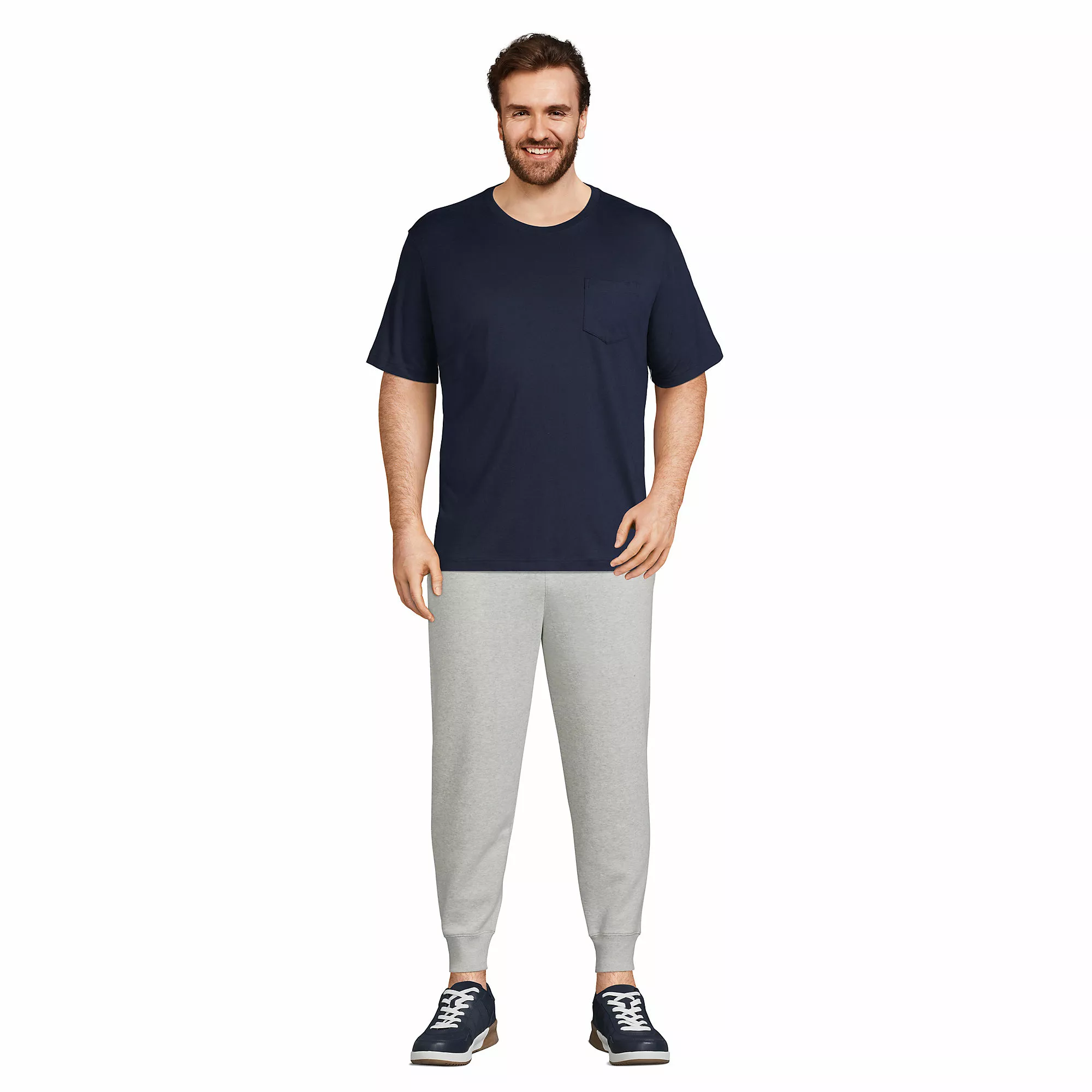 Lands' End Men's Big And Tall Super-T Short Sleeve T-Shirt With Pocket - Image 4