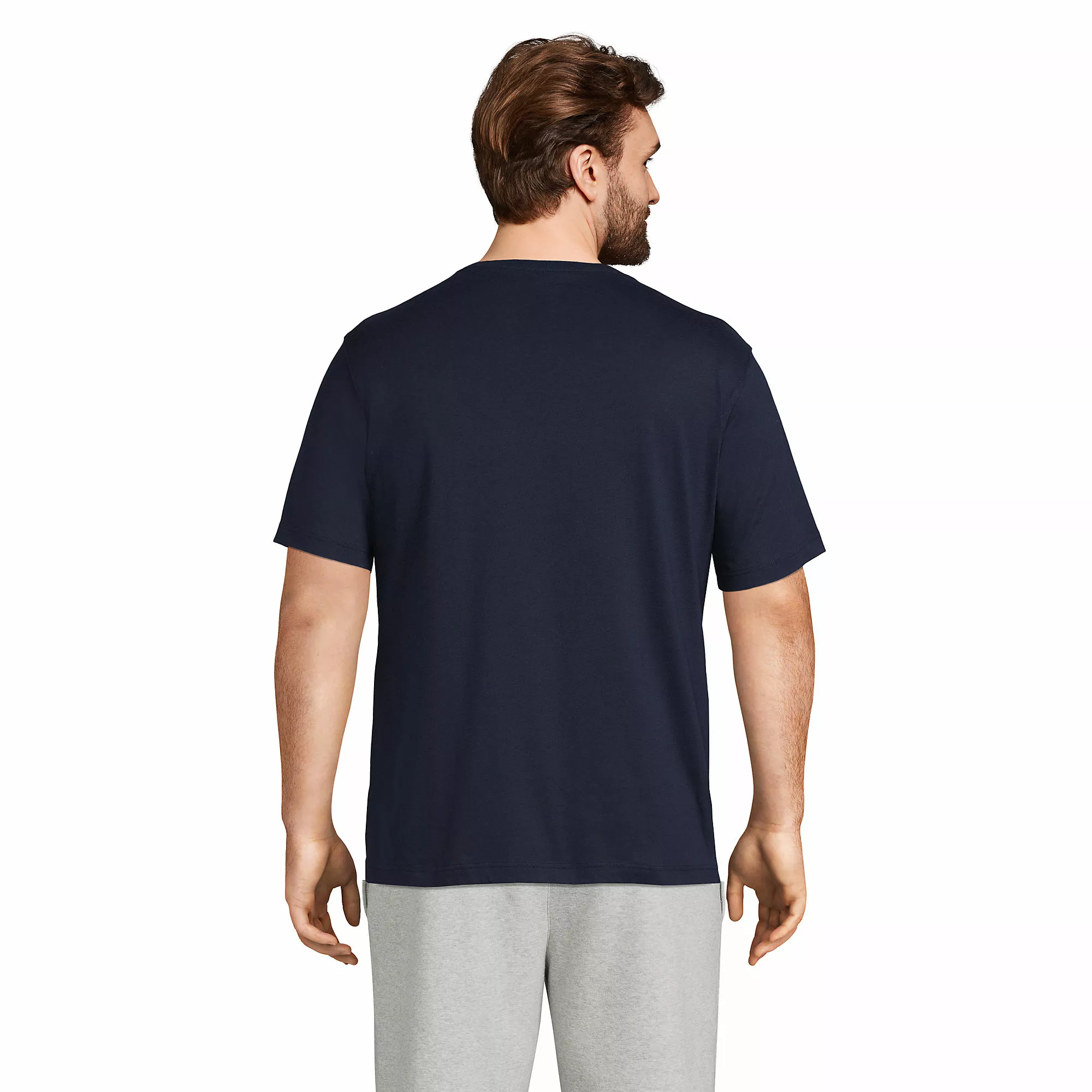 Lands' End Men's Big And Tall Super-T Short Sleeve T-Shirt With Pocket - Image 2