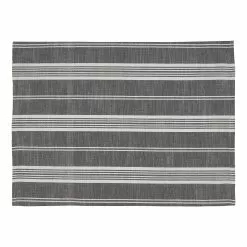 Saro Lifestyle Striped Cotton Placemats- Set 4