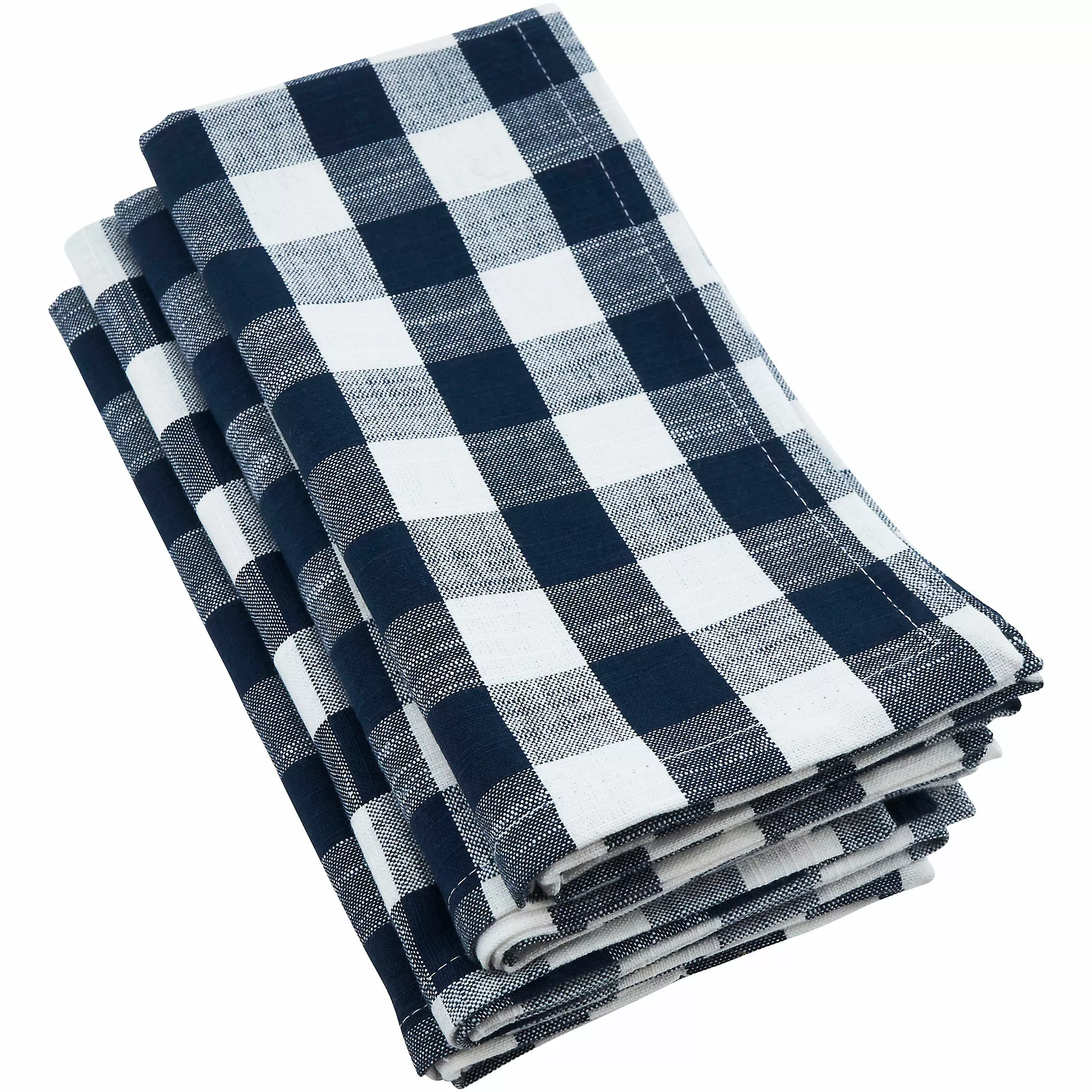 Saro Lifestyle Gingham Cotton Dinner Napkins - Set Of 4