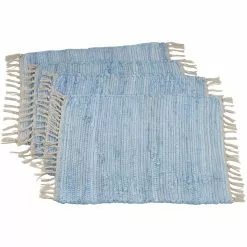 Saro Lifestyle Tasseled Chindi Cotton Placemats - Set Of 4