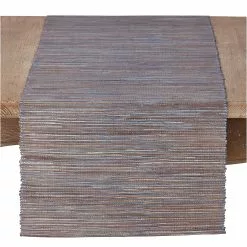 Saro Lifestyle Shimmering Woven Textured Water Hyacinth Table Runner