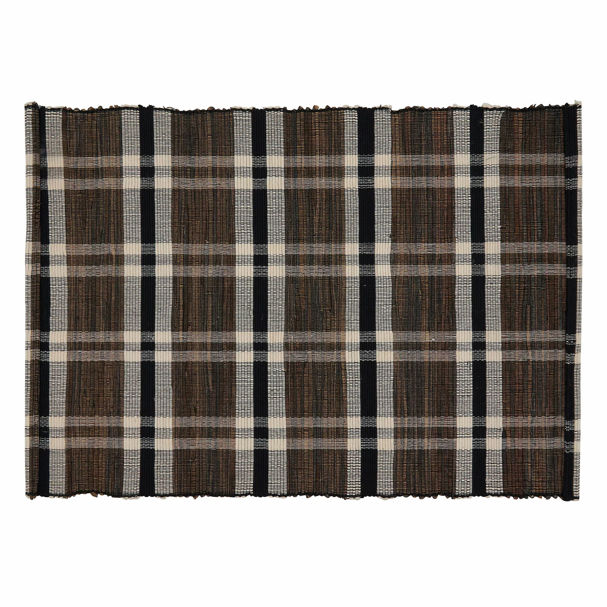 Saro Lifestyle Plaid Woven Water Hyacinth Placemats -Set Of 4 - Image 2