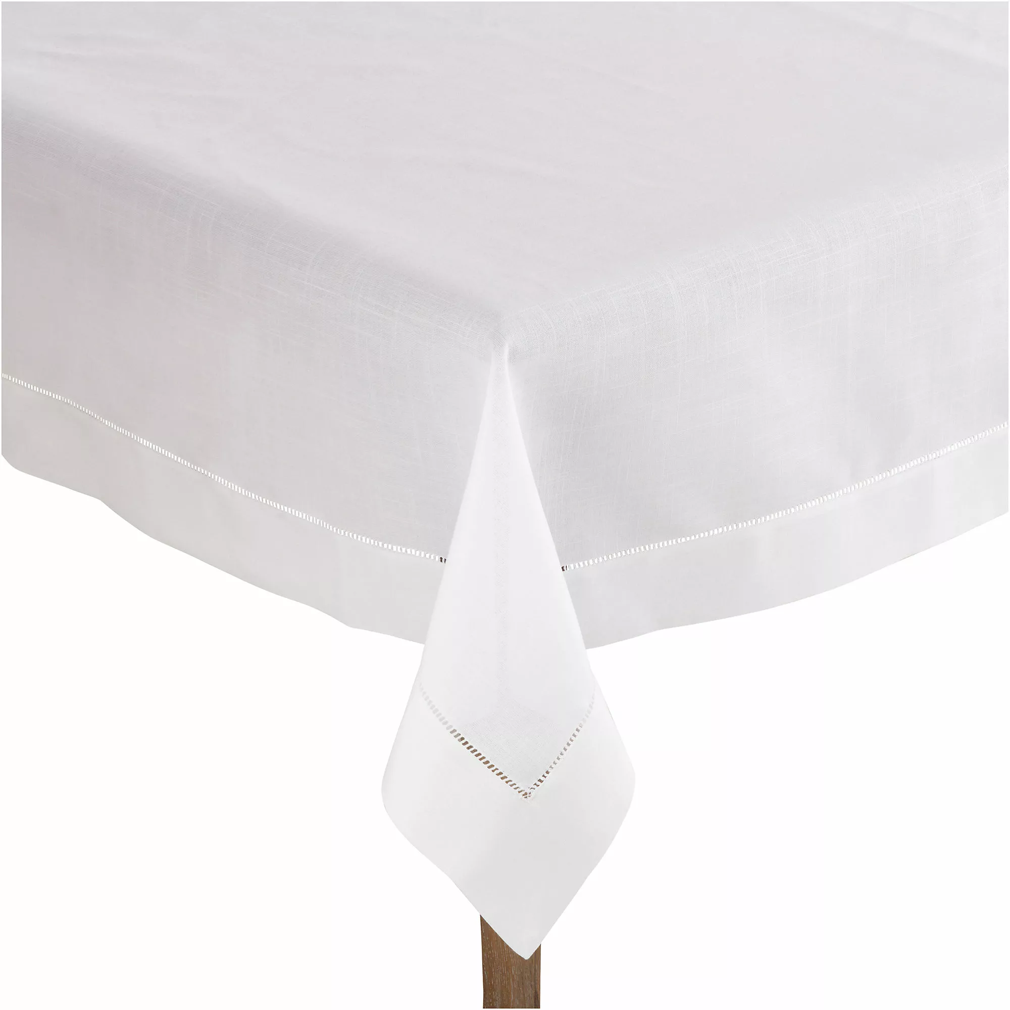 Saro Lifestyle 90x90 Classic Hemstitch Border Square Tablecloth