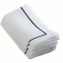 Saro Lifestyle Embroidered Border Dinner Napkins - Set Of 4