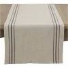 Saro Lifestyle Simple Striped Linen Table Runner