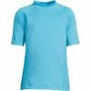 Lands' End Boys Short Sleeve Crew Neck Swim UPF 50 Rash Guard