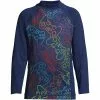 Lands' End Boys Long Sleeve Mock Neck UPF 50 Swim Rash Guard