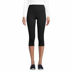 Lands' End Women's Active Compression Slimming Pocket Capri Leggings
