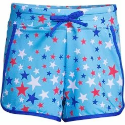 Lands' End Girls Quick Dry Elastic Waist Swim Shorts