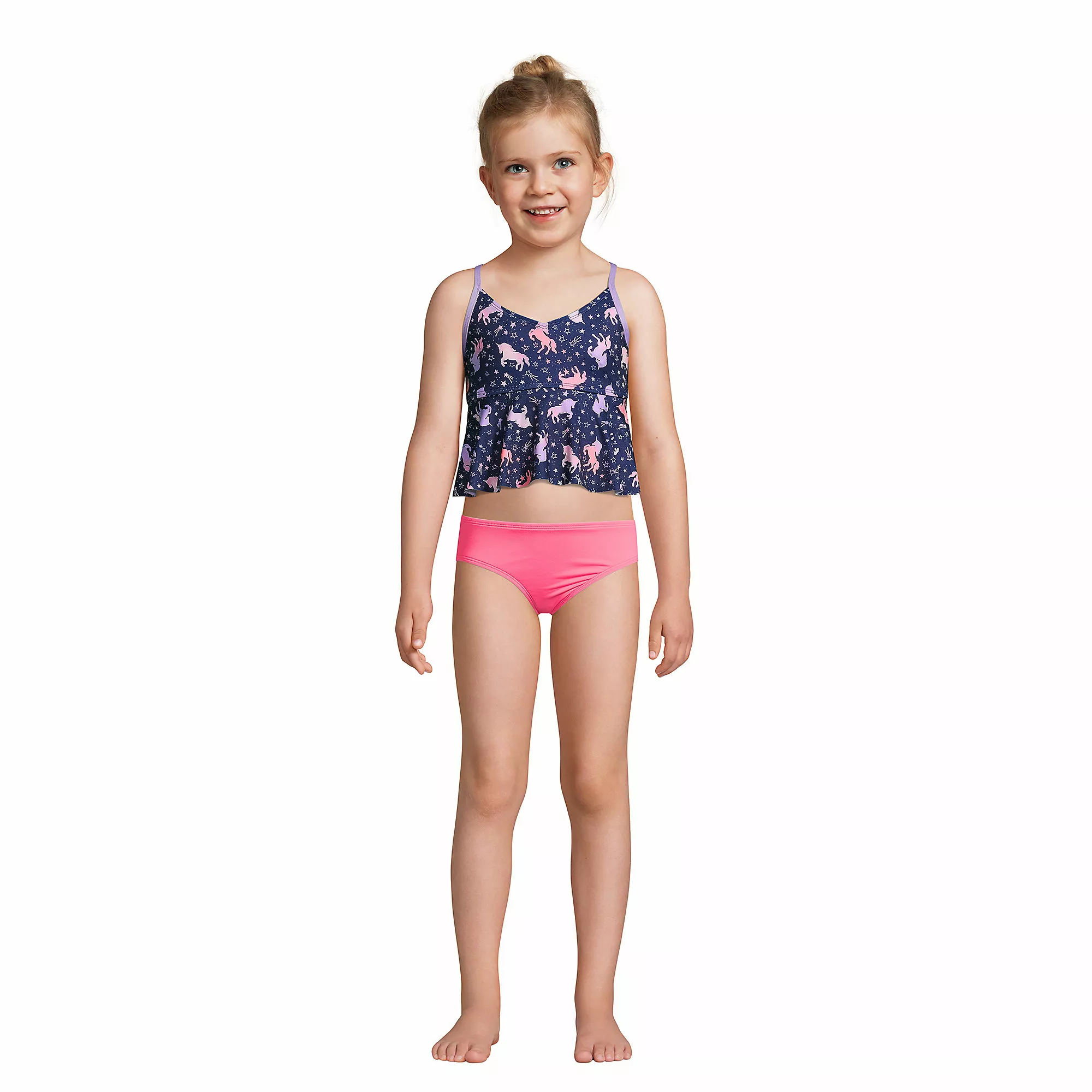 Lands' End Girls Ruffle Tankini Swimsuit Top - Image 4