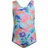 Lands' End Girls One Piece UPF 50 Tugless Swimsuit