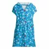 Lands' End Girls Short Sleeve Hooded Terry Cloth Swimsuit Cover-Up