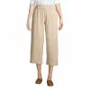 Lands' End Women's Sport Knit High Rise Elastic Waist Pull On Wide Leg Crop Pants - Print