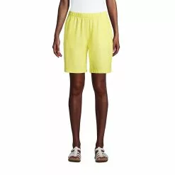 Lands' End Women's Sport Knit High Rise Elastic Waist Pull On Shorts